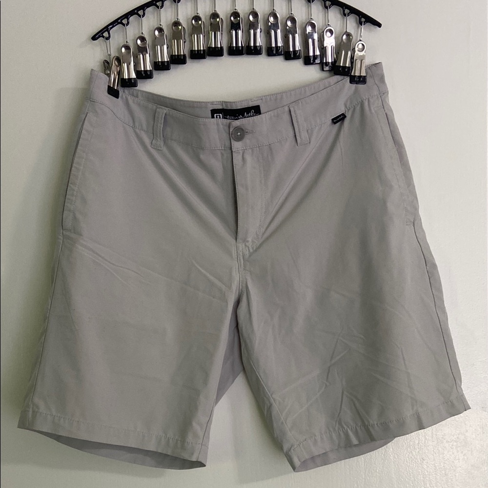 Travis Mathew Gray Flat Front Shorts